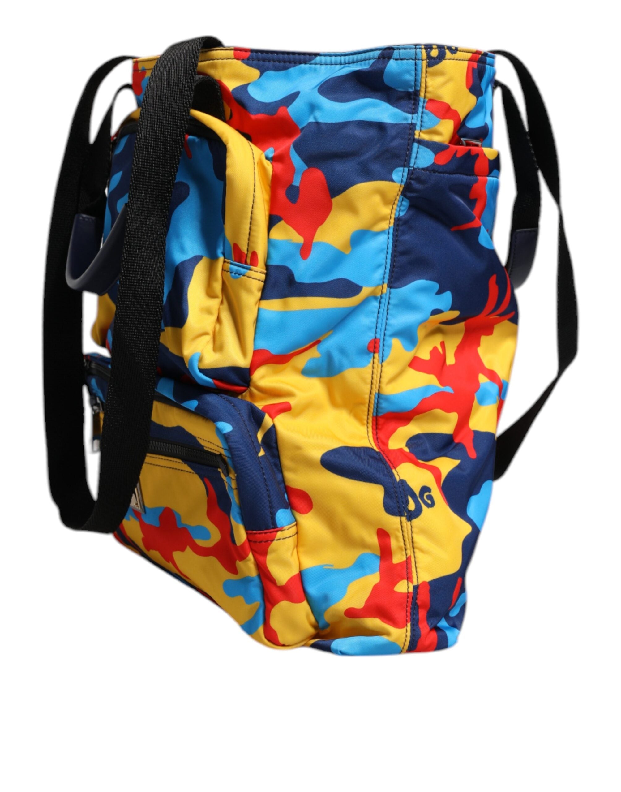 Dolce & Gabbana Multicolor Camouflage Nylon Shopping Tote Women's Bag