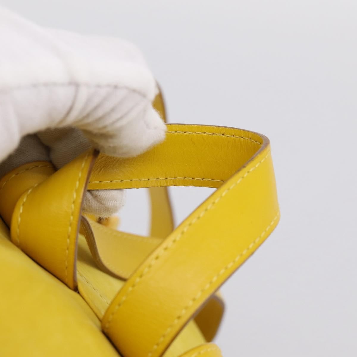 Salvatore Ferragamo Gancini Suede Yellow Suede Backpack Bag (Pre-Owned)