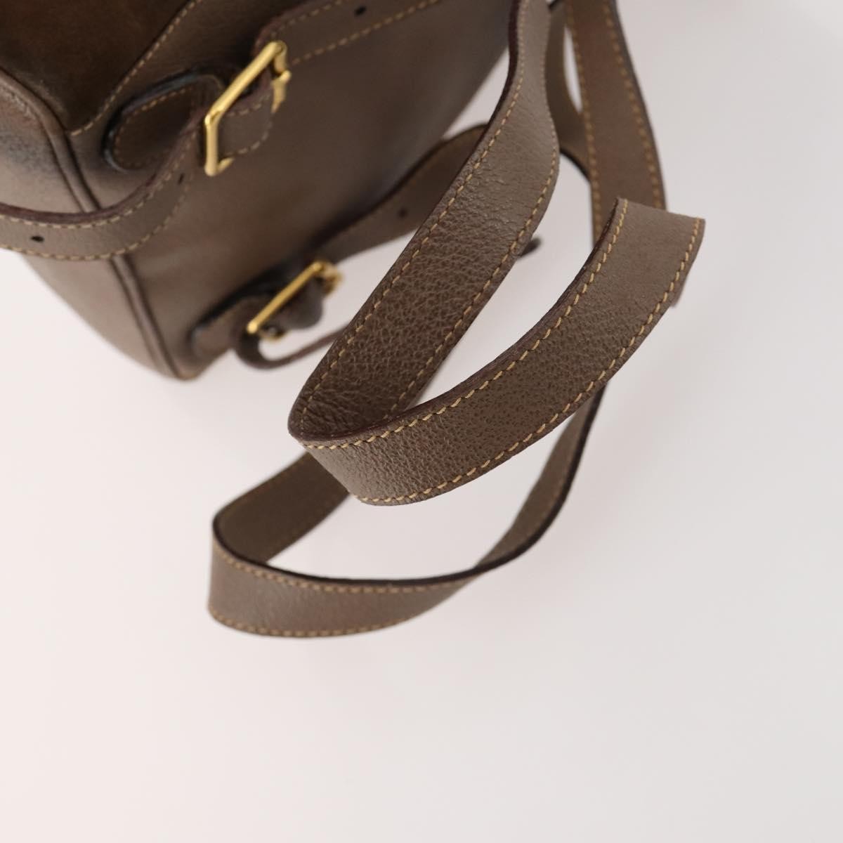 Gucci Gucci Bamboo Daim Brown Suede Backpack Bag (Pre-Owned)
