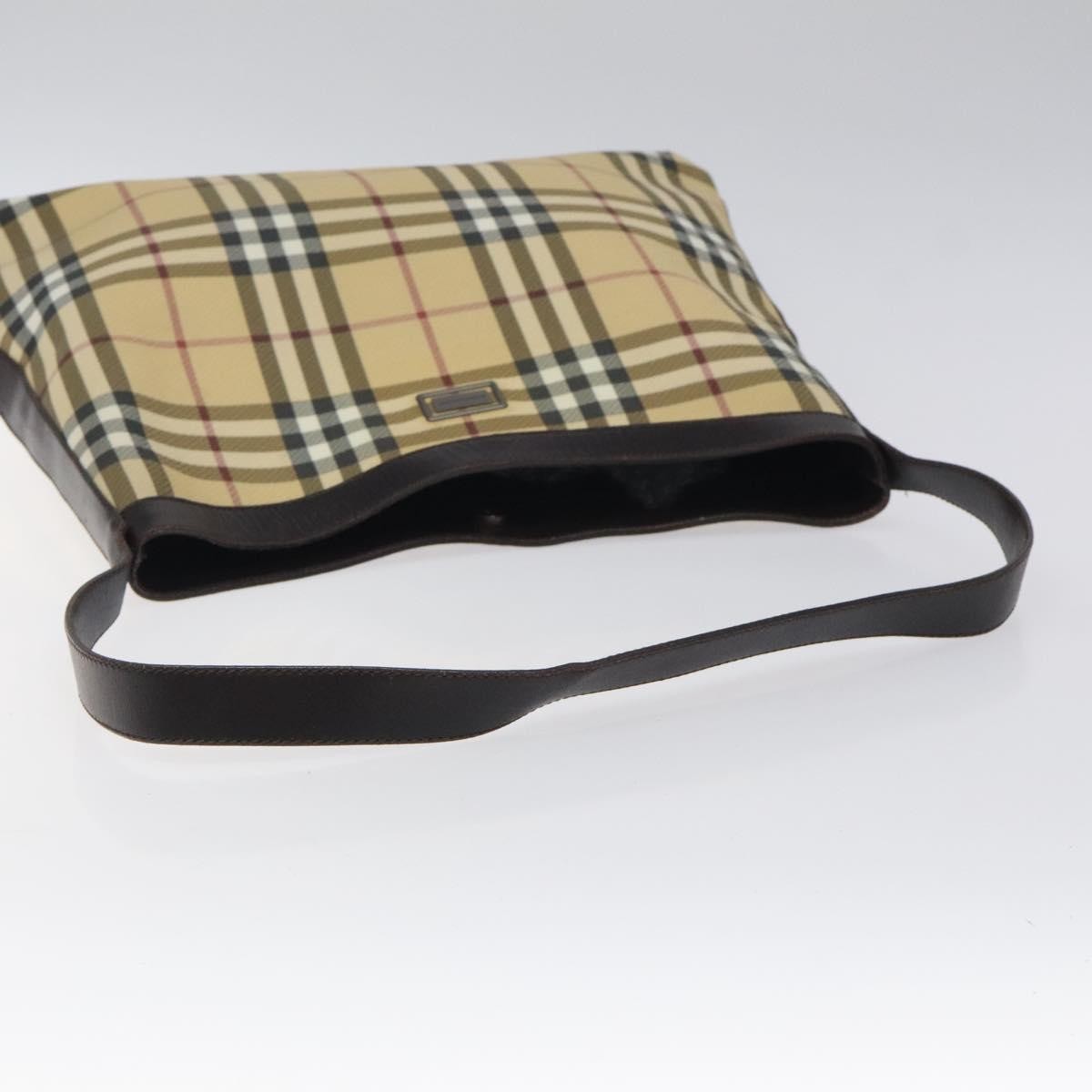 Burberry Nova Check Canvas And Leather Beige Canvas Shoulder Bag Bag (Pre-Owned)