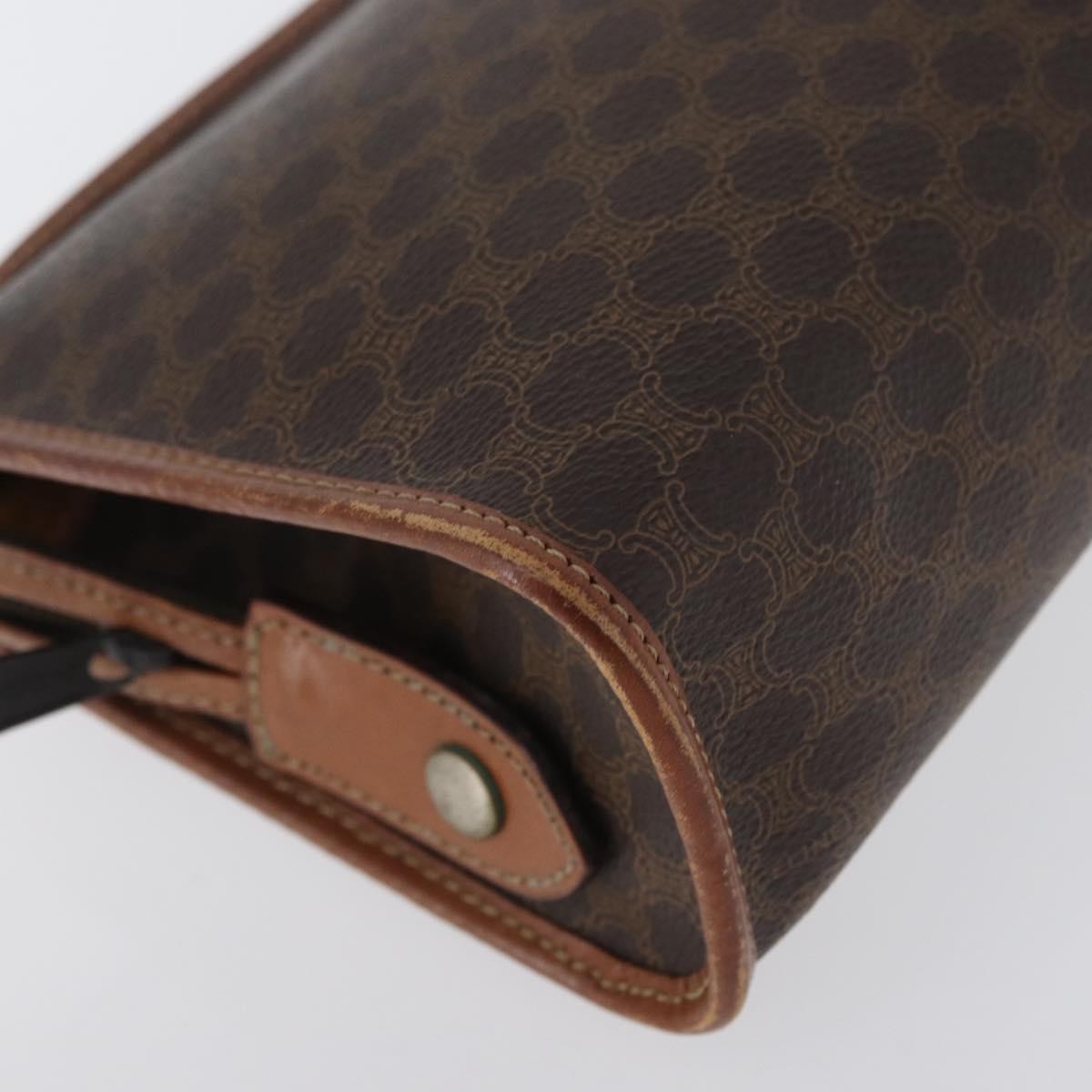 Celine Macadam Pochette Canvas And Leather Brown Canvas Clutche & Pouche Bag (Pre-Owned)