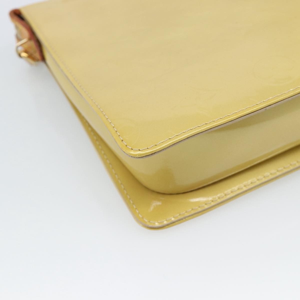 Louis Vuitton Mott Monogram Vernis Beige Patent_Leather Clutche & Pouche Bag (Pre-Owned)