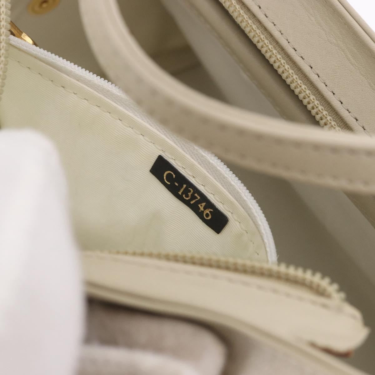 Fendi Vintage Handbag Leather Beige Leather Handbag (Pre-Owned)