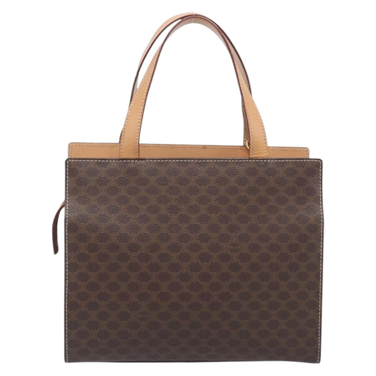 Celine Handbag Canvas Brown Canvas Handbag (Pre-Owned)
