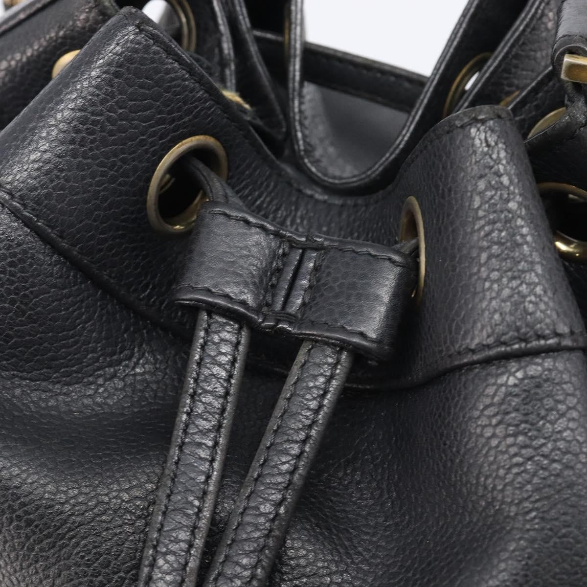 Chanel Vintage Cc Drawstring Bucket Caviar Black Leather Handbag (Pre-Owned)