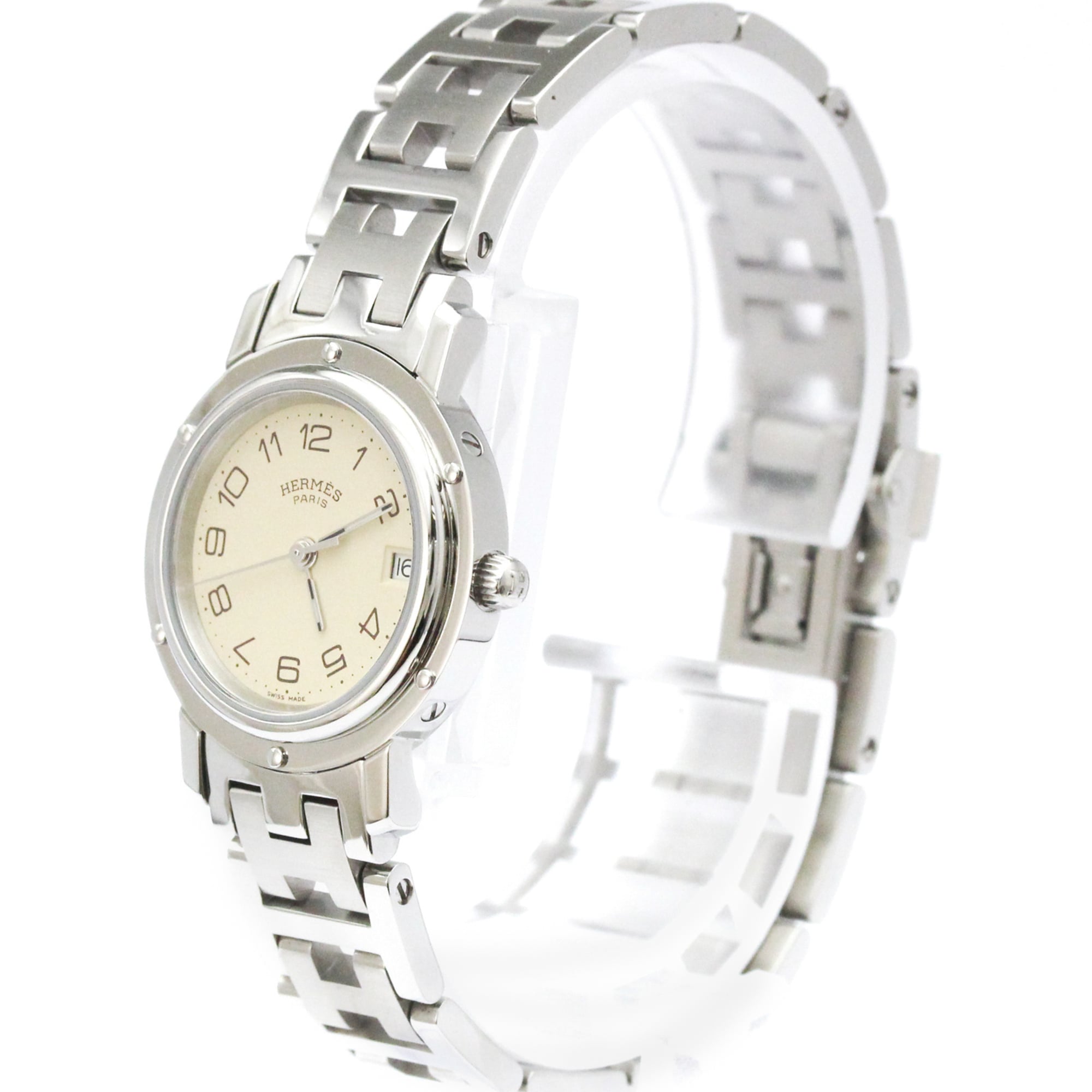 Hermes Clipper Quartz Stainless Steel Watch (Pre-Owned)