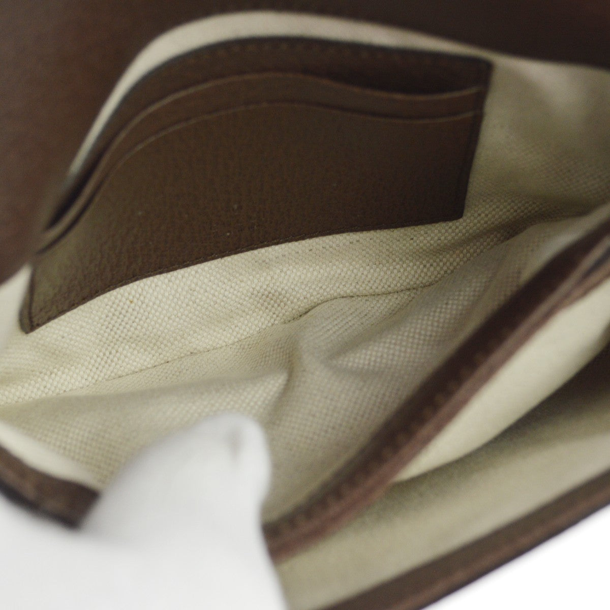 Gucci Blondie Belt Gg Coated Canvas Brown Canvas Clutche & Pouche Bag (Pre-Owned)
