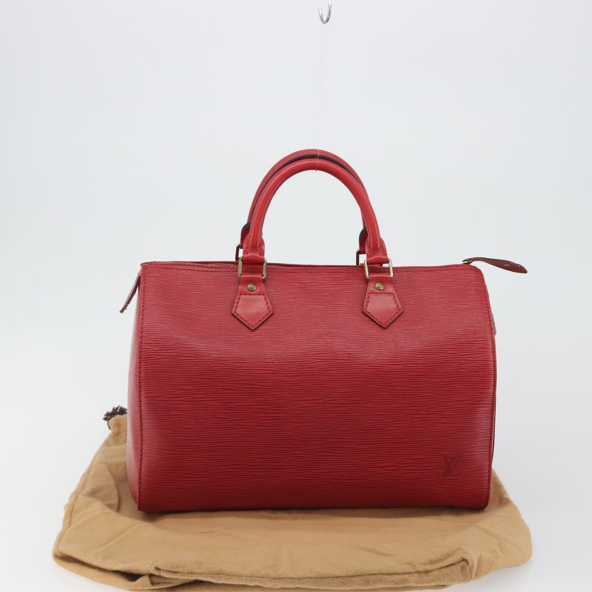 Louis Vuitton Speedy Epi Leather Red Leather Handbag (Pre-Owned)