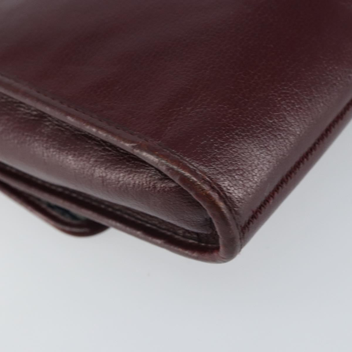Christian Dior Vintage Leather Burgundy Leather Shoulder Bag Bag (Pre-Owned)