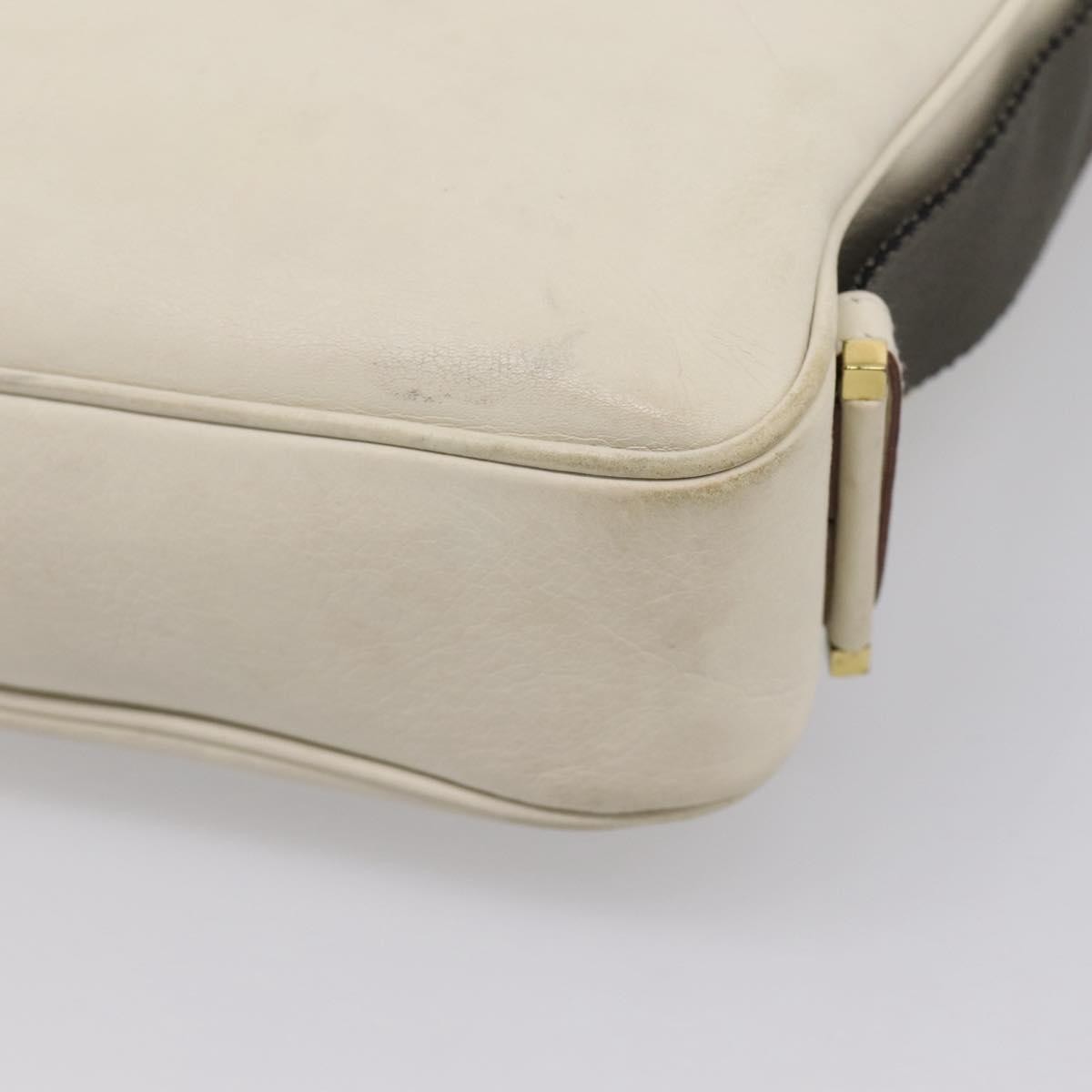 Gucci Shoulder Leather Beige Leather Shoulder Bag Bag (Pre-Owned)