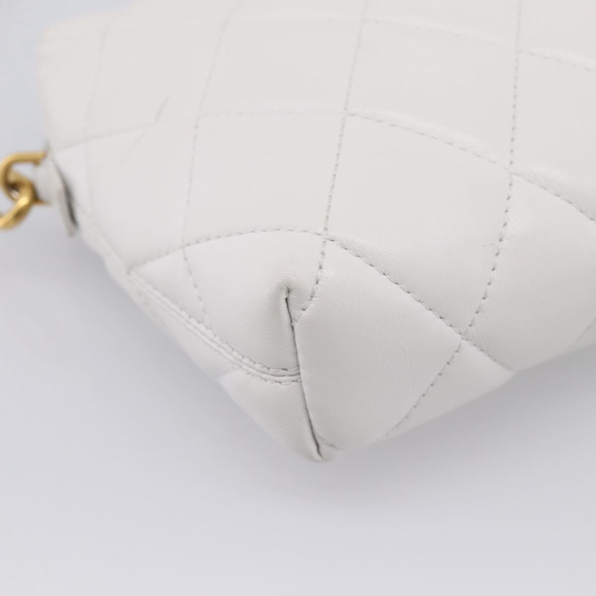 Balenciaga Touch B. Camera Quilted Leather White Leather Handbag (Pre-Owned)