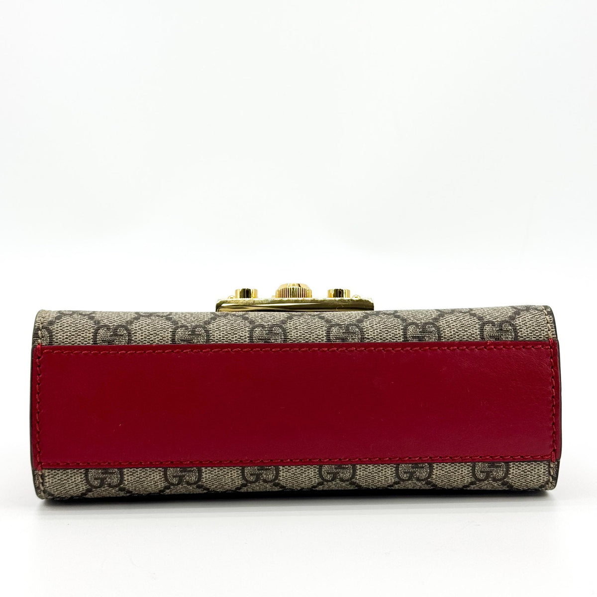 Gucci Padlock Clutch Gg Canvas And Leather Beige Canvas Clutche & Pouche Bag (Pre-Owned)