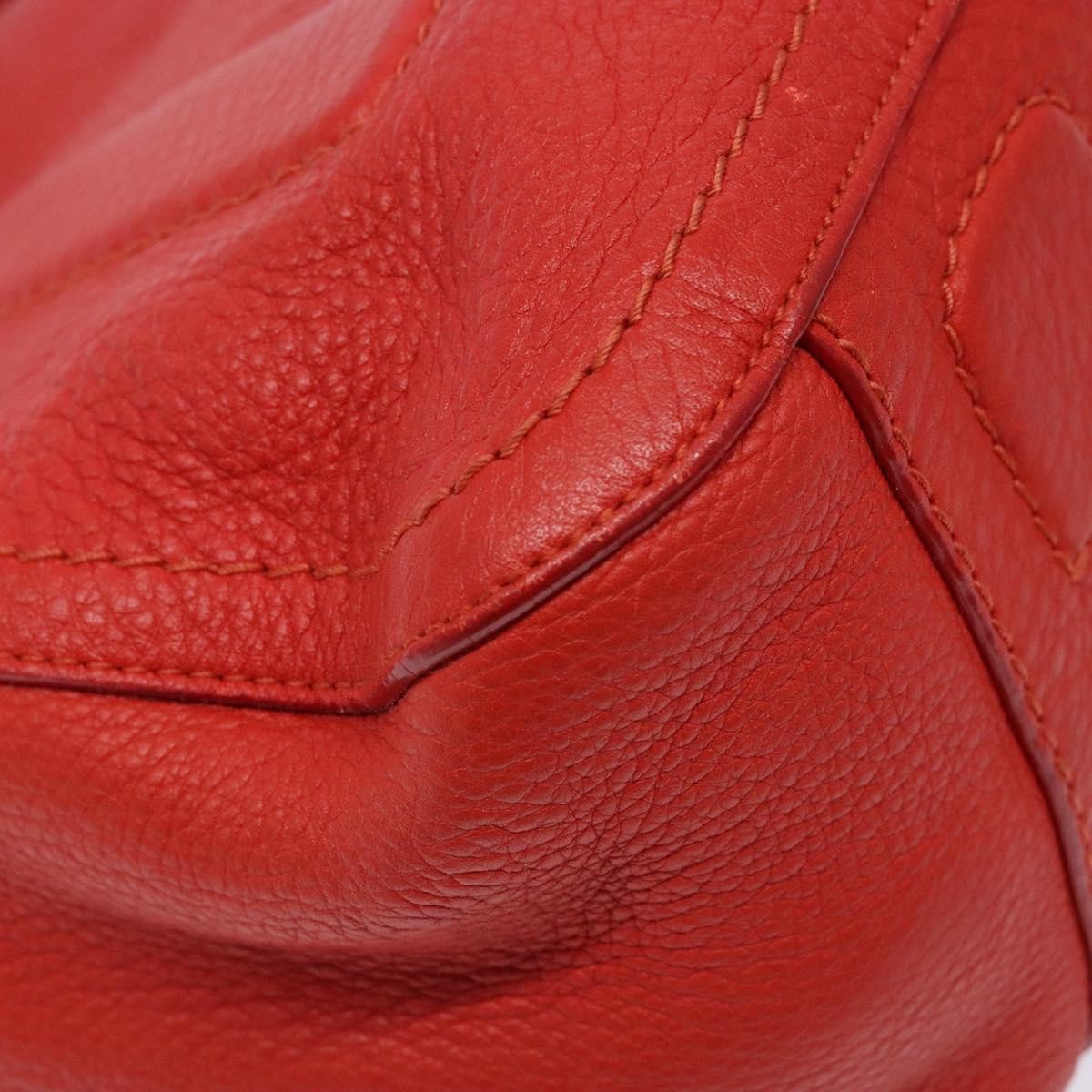 Salvatore Ferragamo Vala Leather Red Leather Bag (Pre-Owned)