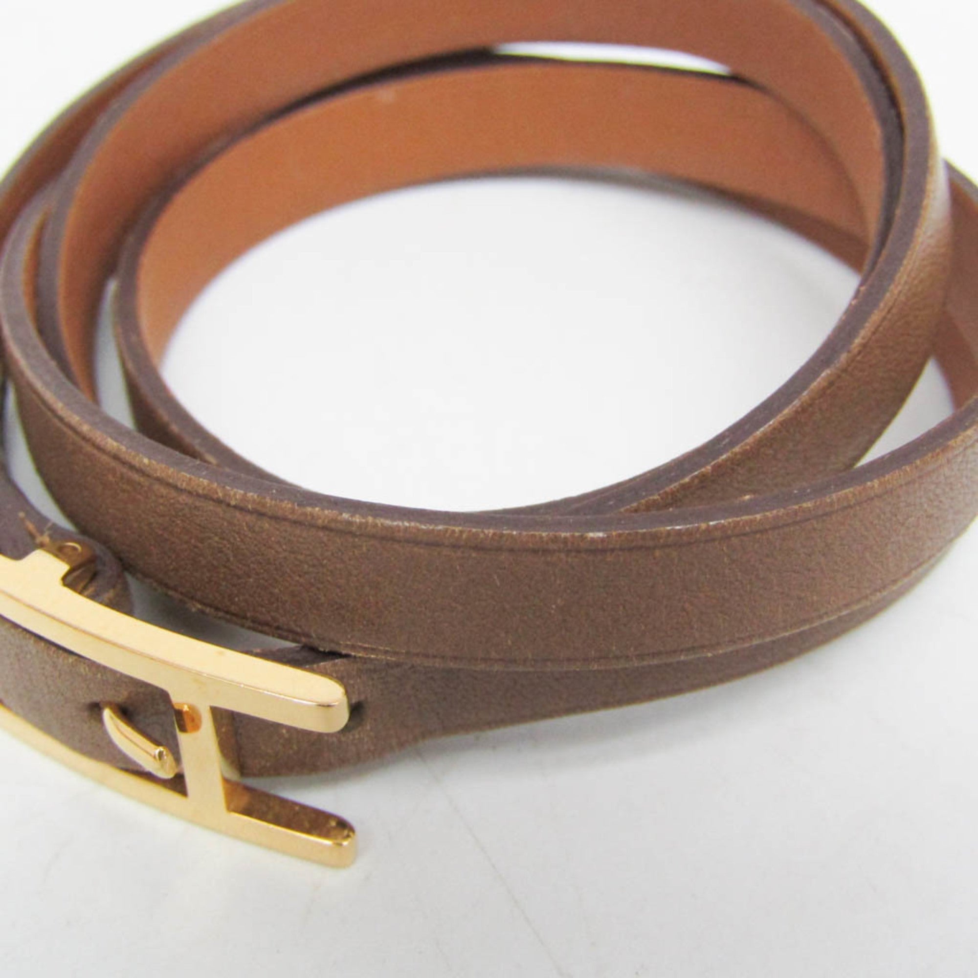 Hermes Hapi 3 Leather Beige Leather Bracelet Jewelry (Pre-Owned)