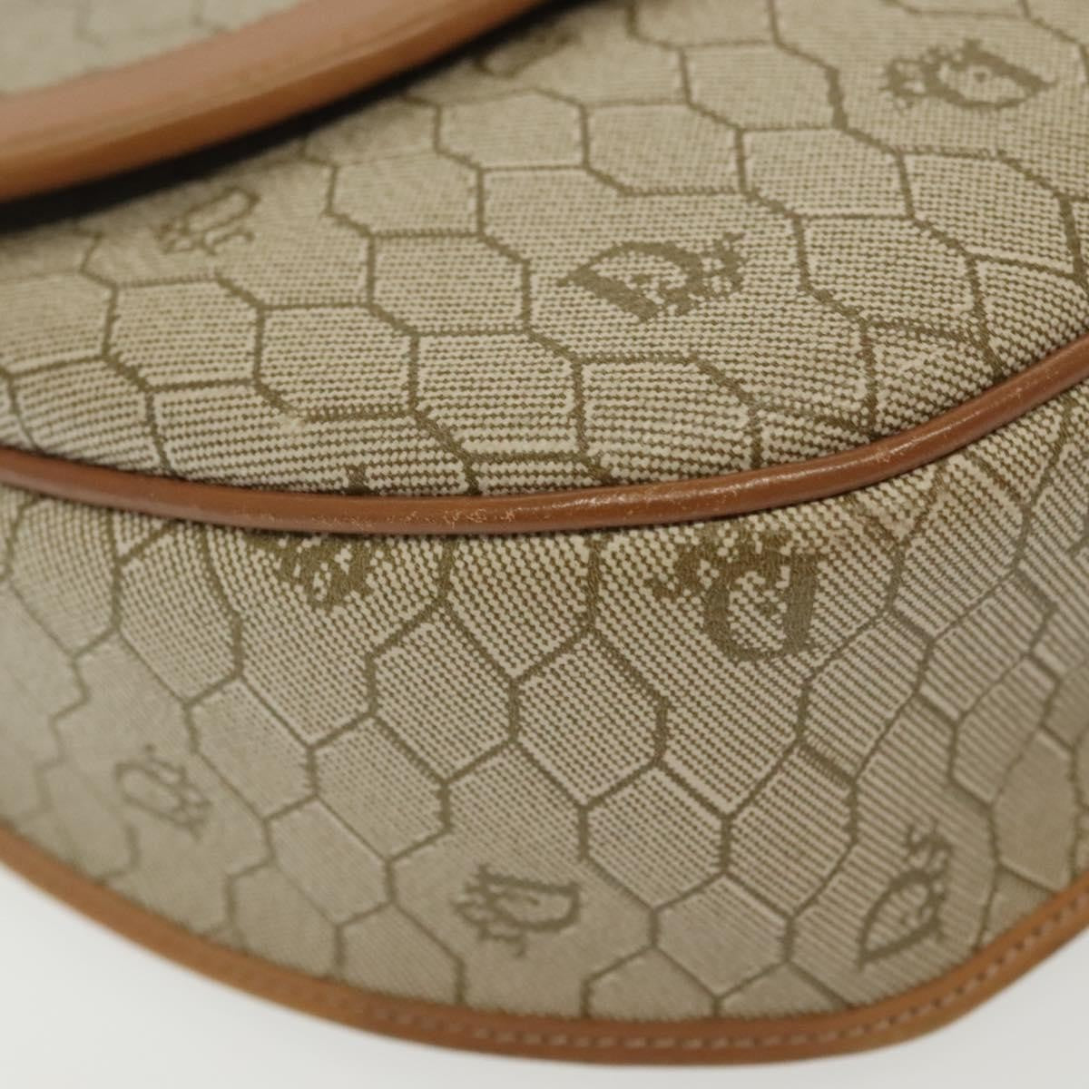 Christian Dior Vintage Honeycomb Canvas Beige Canvas Bag (Pre-Owned)