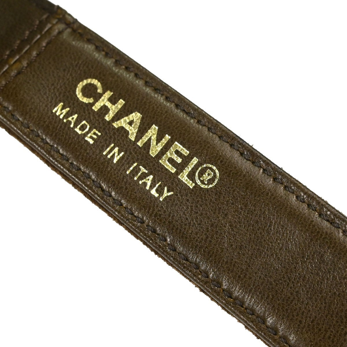 Chanel Cc Turnlock Belt Suede Brown Suede Belts Accessory (Pre-Owned)