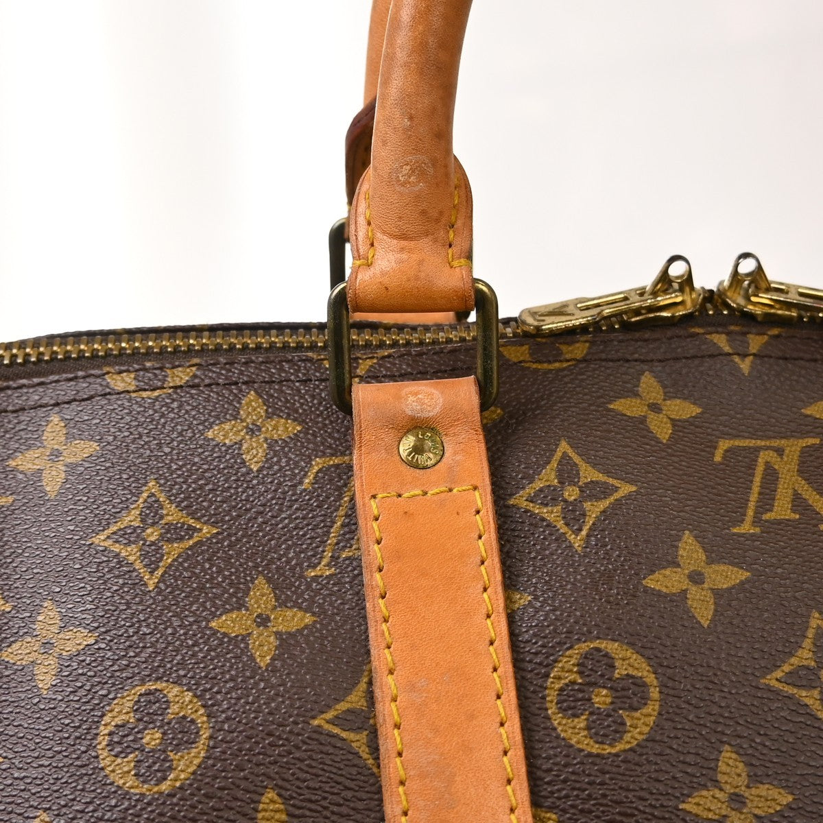 Louis Vuitton Keepall Canvas Brown Canvas Travel Bag Bag (Pre-Owned)