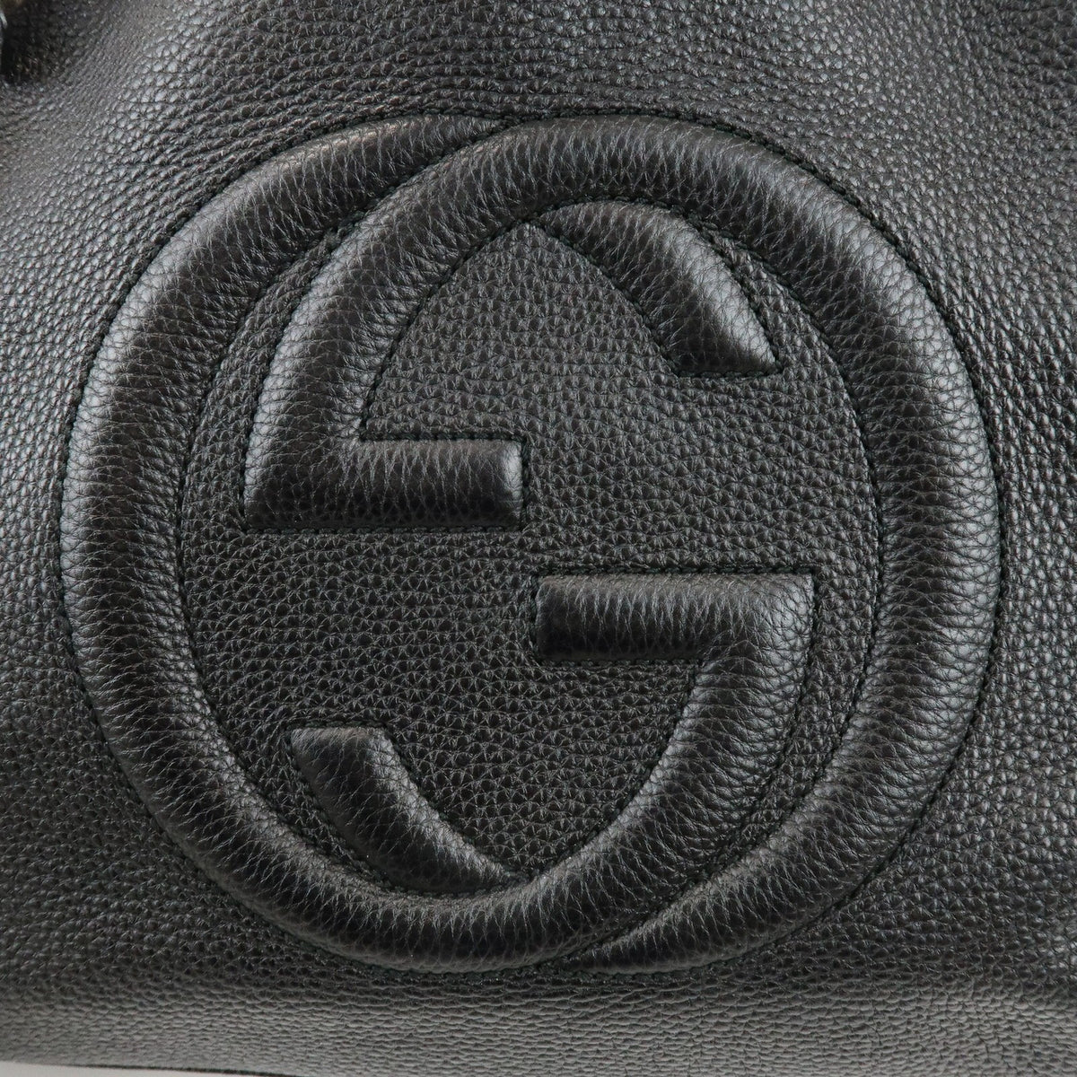 Gucci Soho Chain Strap Leather Black Leather Shoulder Bag Bag (Pre-Owned)