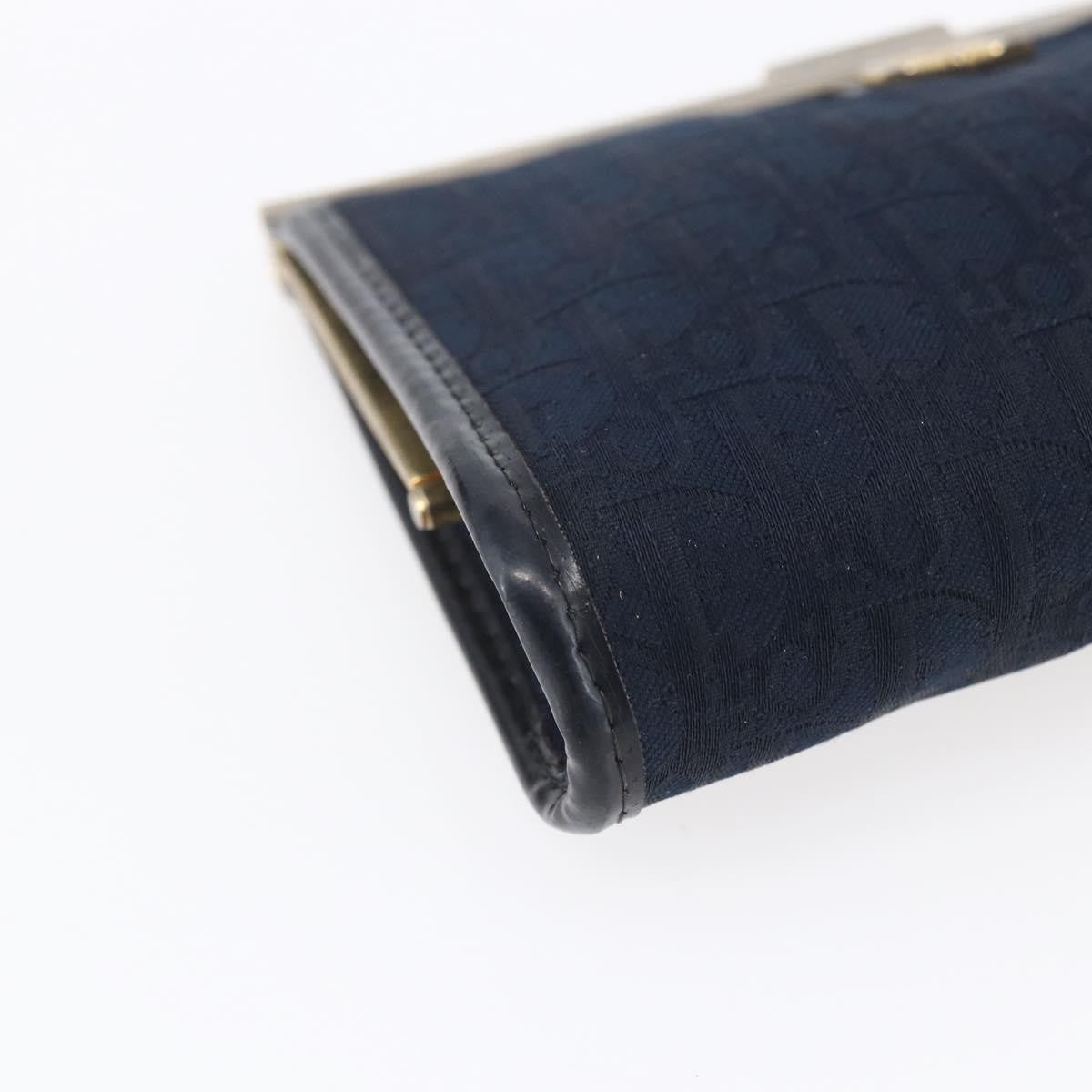 Christian Dior Vintage Trotter Canvas Navy Canvas Clutche & Pouche Bag (Pre-Owned)