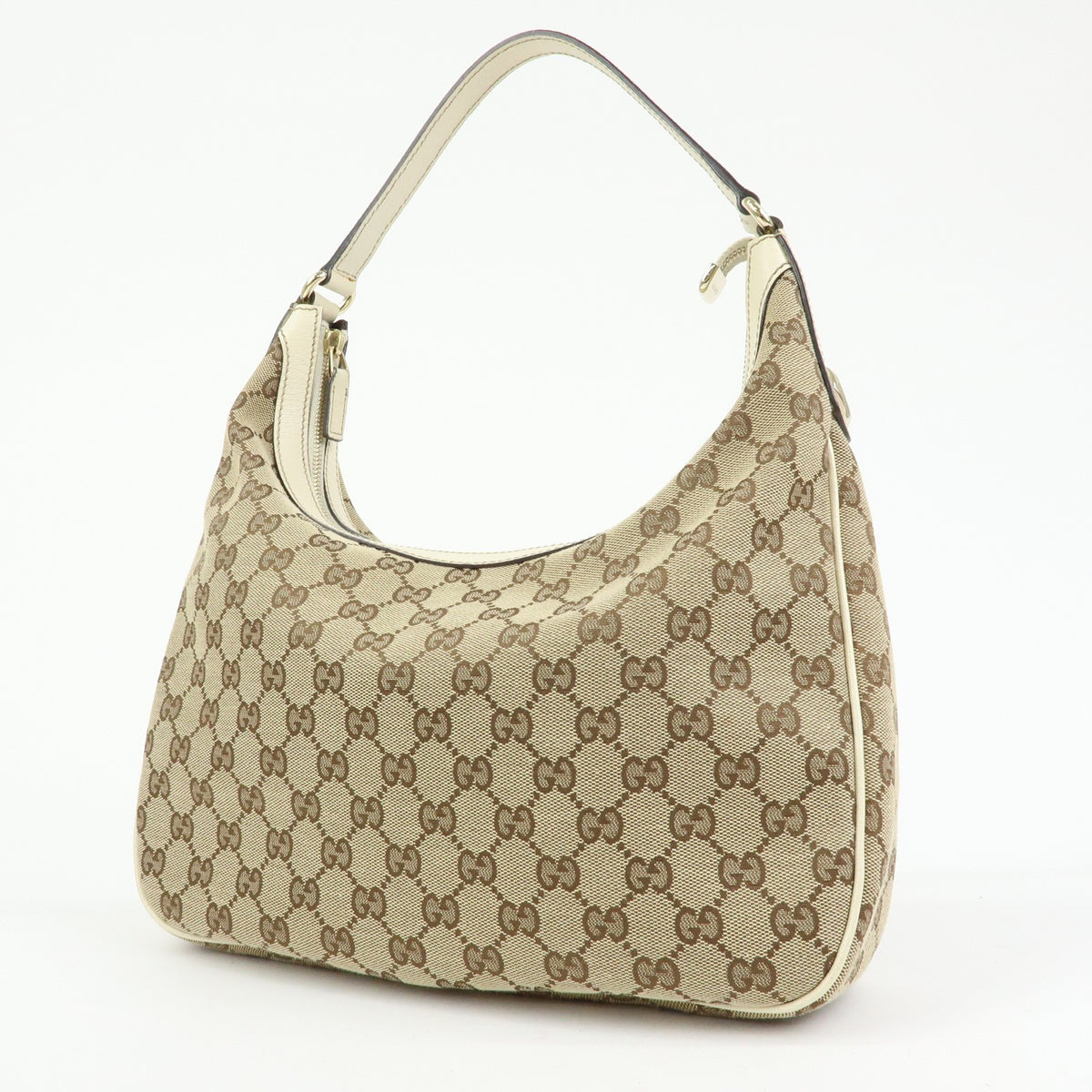 Gucci Shoulder Canvas Beige Canvas Shoulder Bag Bag (Pre-Owned)