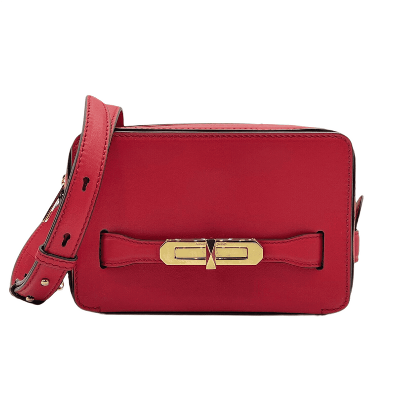 New Alexander McQueen Women's Myth Red Leather Crossbody Bag