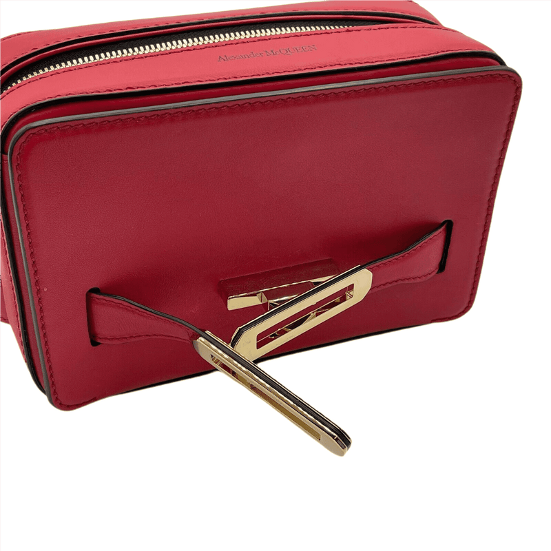 New Alexander McQueen Women's Myth Red Leather Crossbody Bag