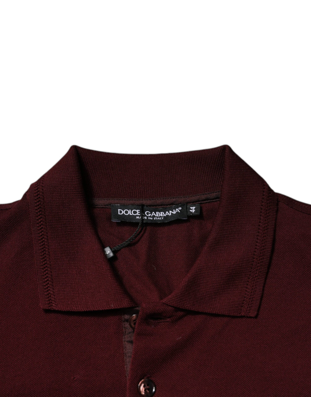 Dolce & Gabbana Maroon Collared Short Sleeves Polo Men's T-shirt