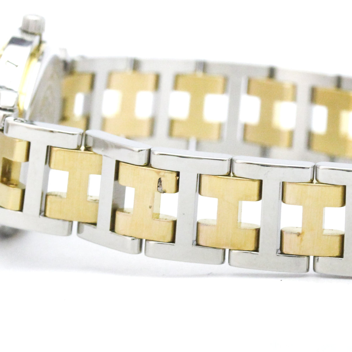 Hermes Clipper Quartz Stainless Steel And Plated Metal Watch (Pre-Owned)