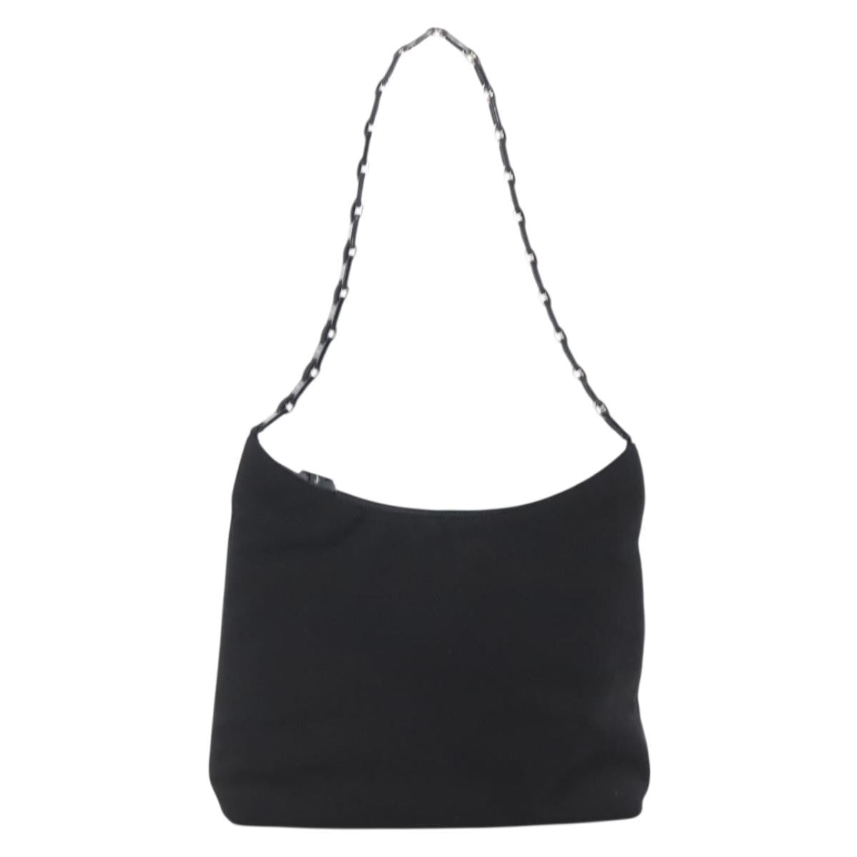 Salvatore Ferragamo Shoulder Bag Canvas Black Canvas Shoulder Bag Bag (Pre-Owned)