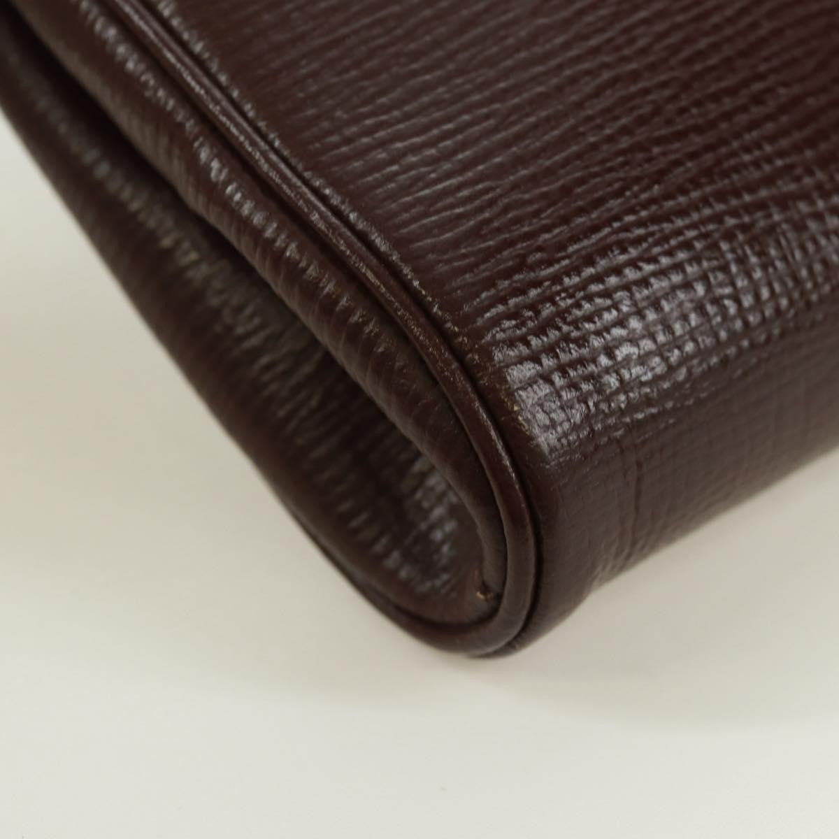 Celine Circle Logo Leather Brown Leather Shoulder Bag Bag (Pre-Owned)