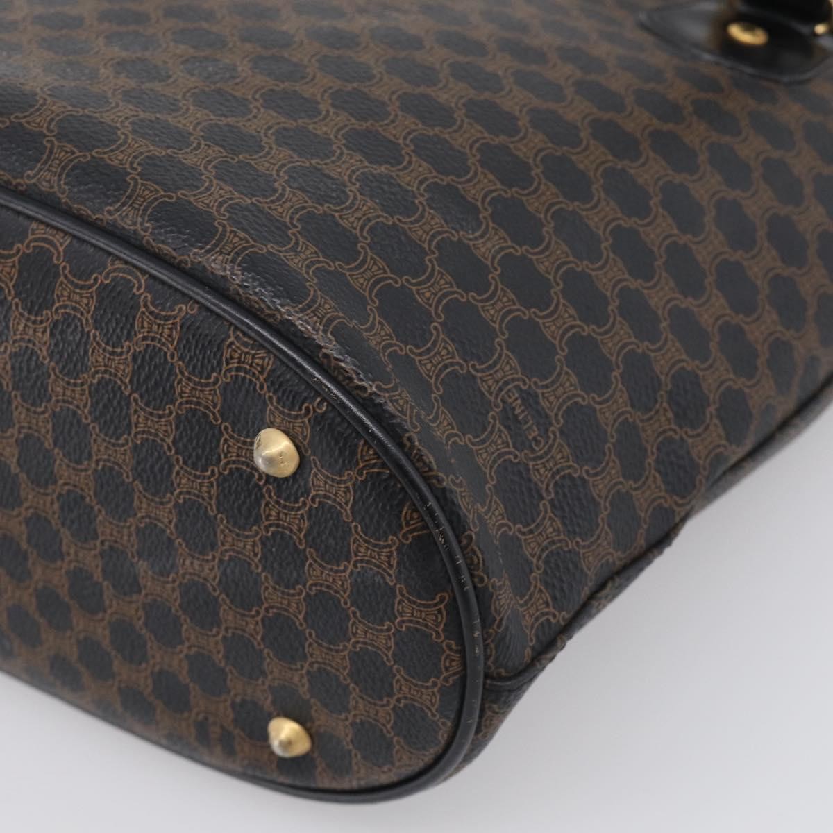 Celine C Macadam Tote Pvc Leather/ Macadam Canvas Black Canvas Shoulder Bag Bag (Pre-Owned)
