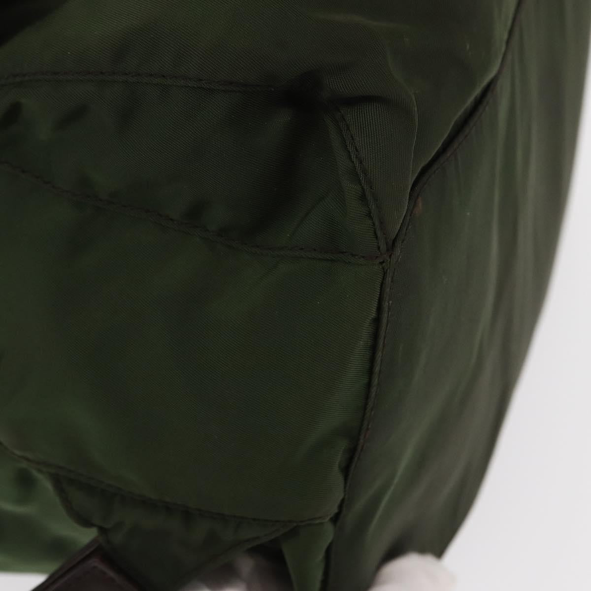 Prada Double Front Pocket Tessuto Khaki Nylon Backpack Bag (Pre-Owned)