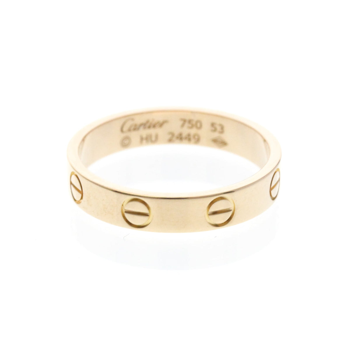Cartier Love Wedding Band 18K Rose Gold Gold Pink_Gold Ring Jewelry (Pre-Owned)