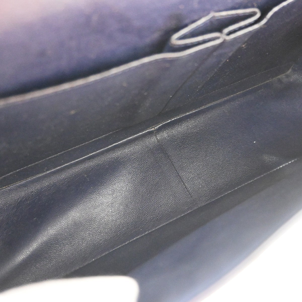 Chanel Vintage Classic Double Flap Quilted Caviar Navy Leather Shoulder Bag Bag (Pre-Owned)