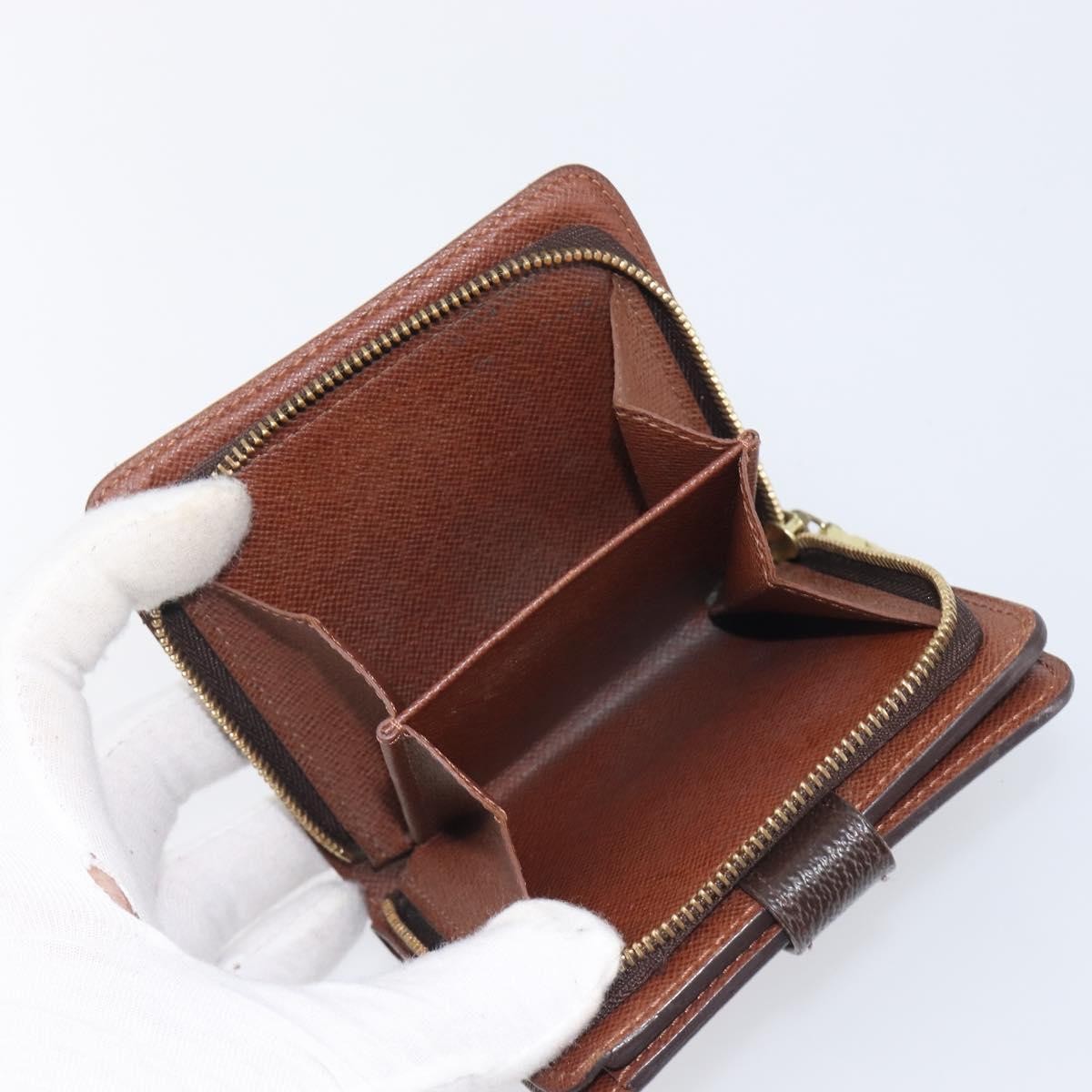 Louis Vuitton Compact Zippe Monogram Canvas Brown Canvas Wallets Accessory (Pre-Owned)
