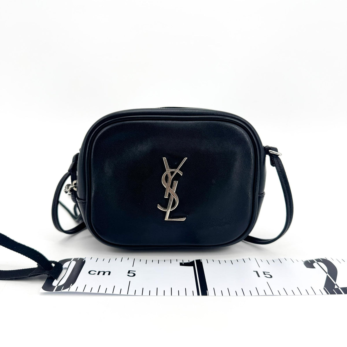 Saint Laurent Classic Monogram Blogger Leather Black Leather Crossbody Bag Bag (Pre-Owned)