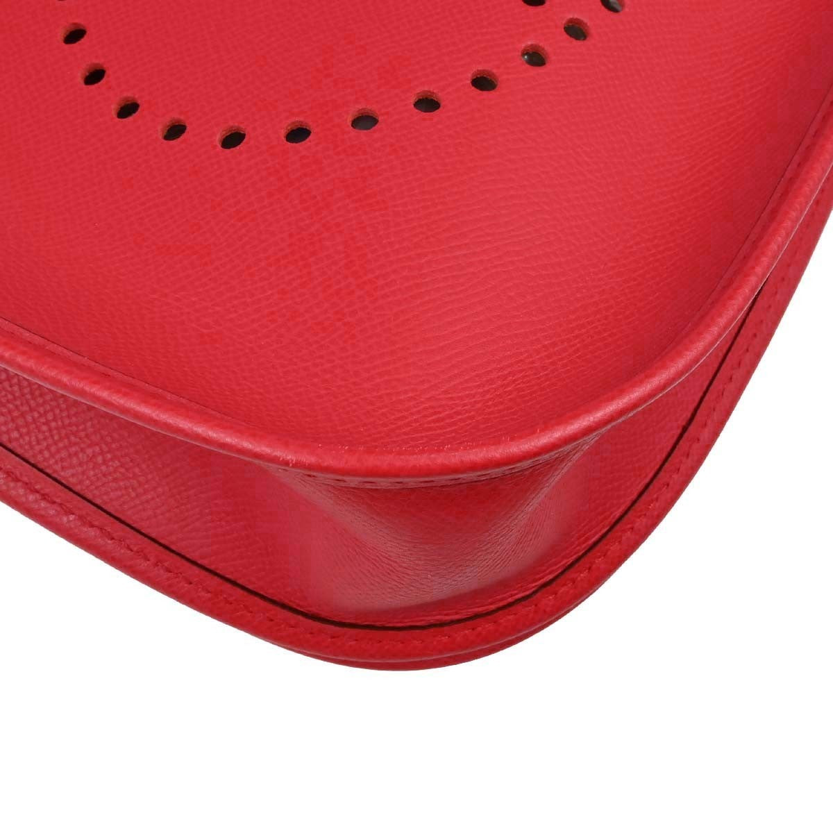 Hermes Evelyne Bag Gen Iii Epsom Red Leather Shoulder Bag Bag (Pre-Owned)