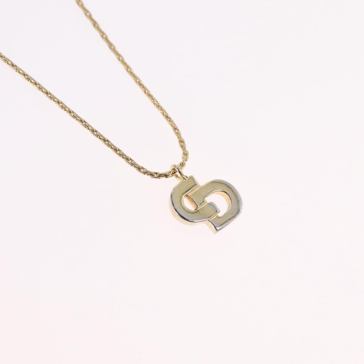 Christian Dior Cd Pendant Metal Gold Metal Necklace Jewelry (Pre-Owned)