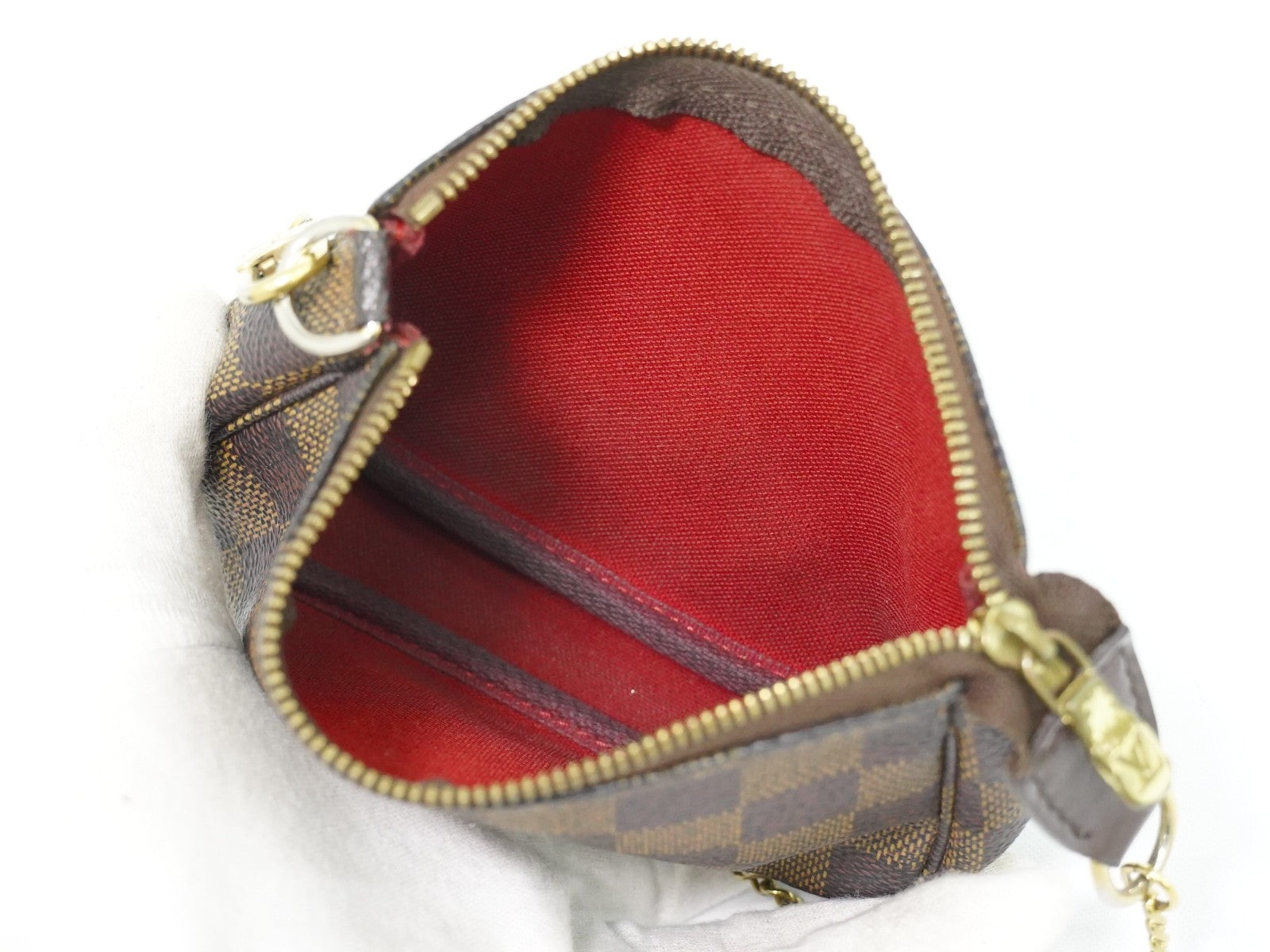 Louis Vuitton Pochette Accessoires Damier Brown Canvas Clutche & Pouche Bag (Pre-Owned)
