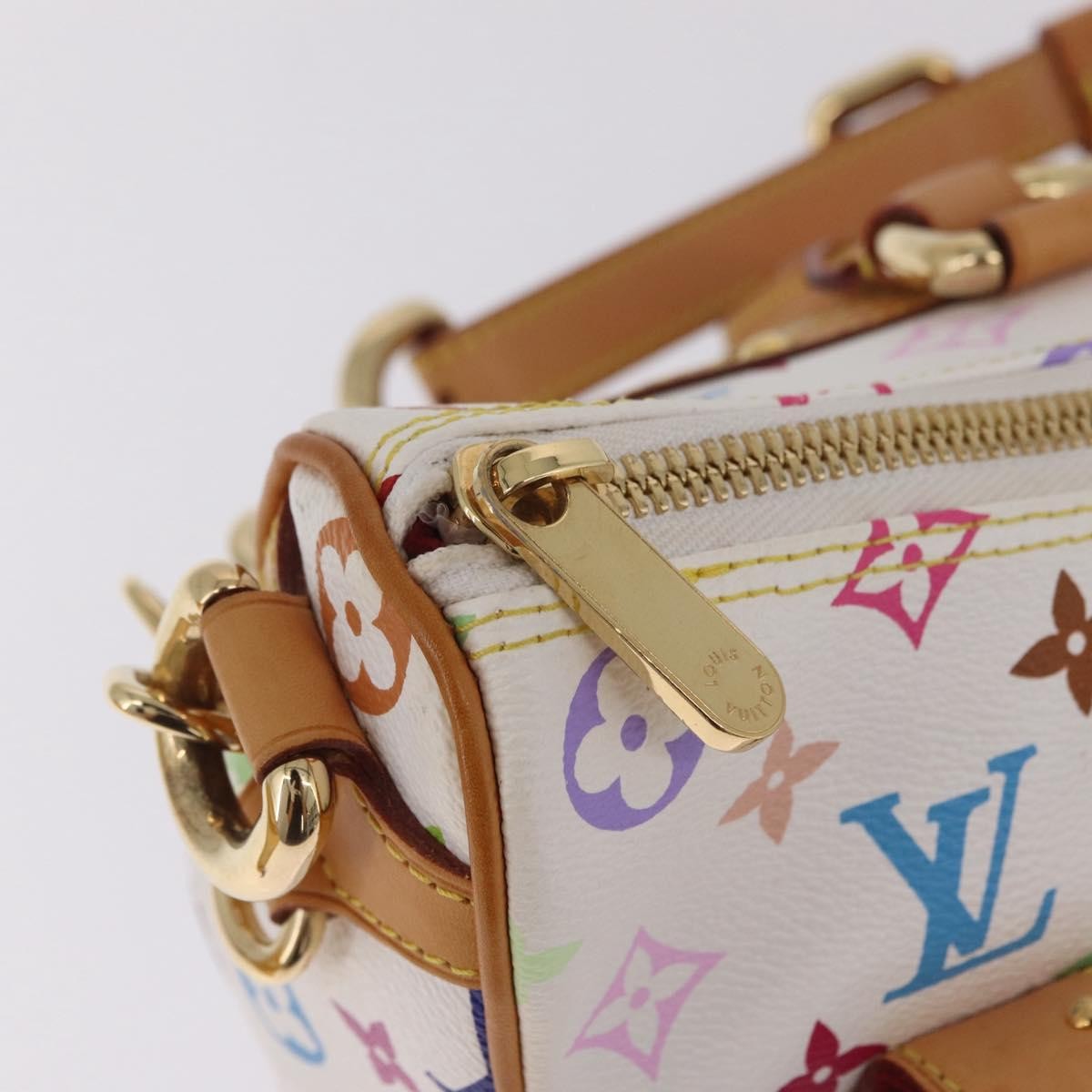 Louis Vuitton Rita Monogram Multicolor White Canvas Handbag (Pre-Owned)