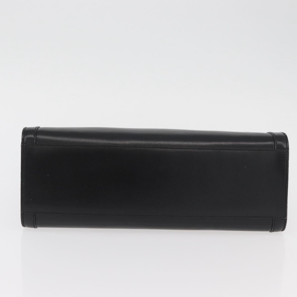 Celine Top Handle Leather Black Leather Handbag (Pre-Owned)
