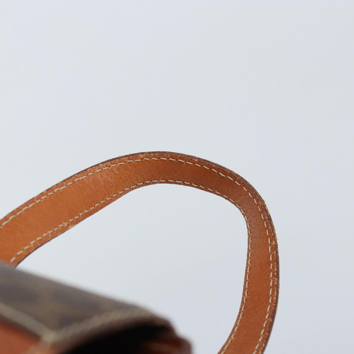Celine Vintage Macadam Canvas And Leather Brown Canvas Backpack Bag (Pre-Owned)