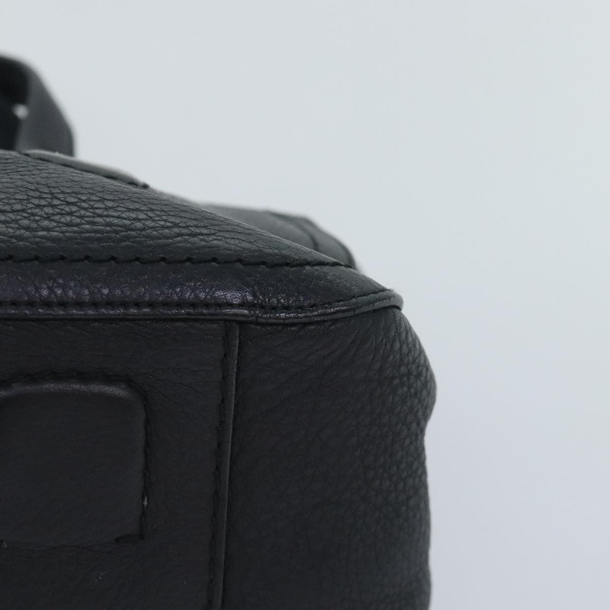 Salvatore Ferragamo Vala Leather Black Leather Handbag (Pre-Owned)