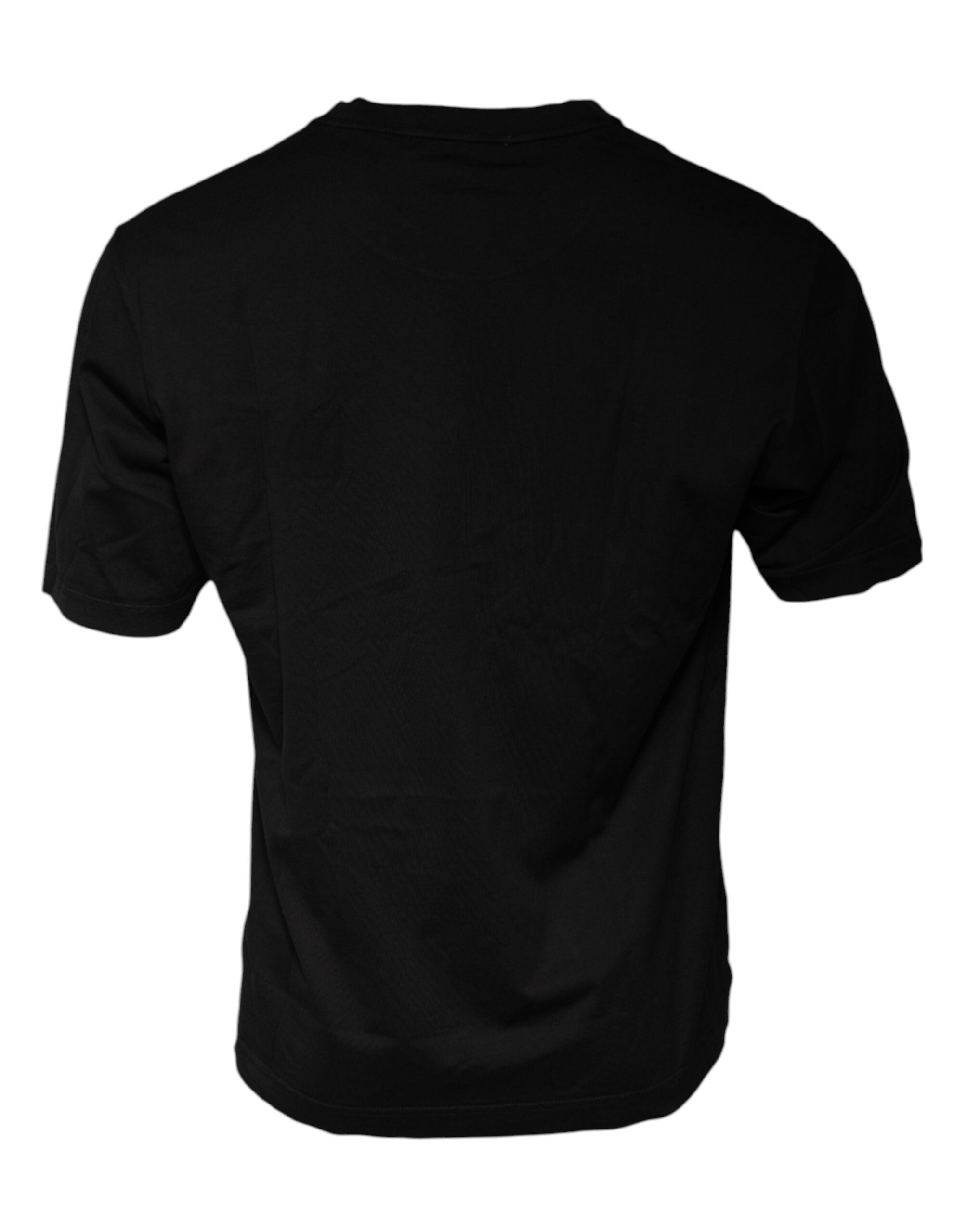 Dolce & Gabbana Black Cotton Crew Neck Short Sleeves Men's T-shirt