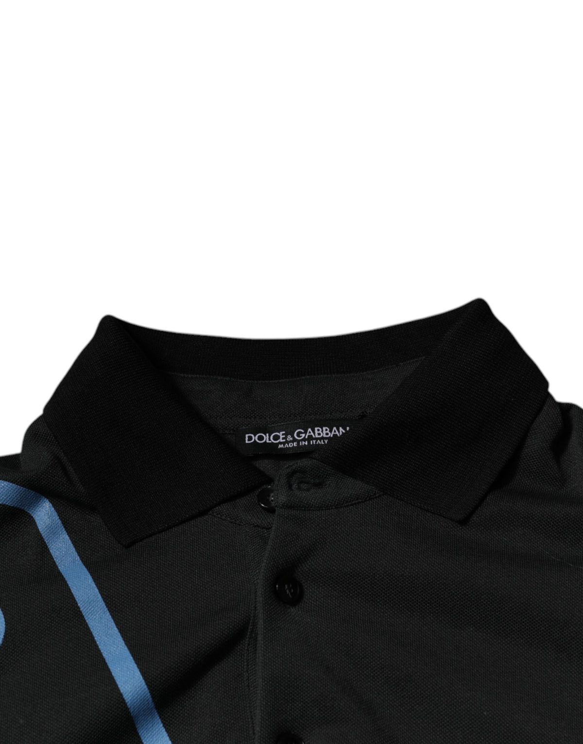 Dolce & Gabbana Black Logo Print Collared Cotton Polo Men's T-shirt (Pre-Owned)