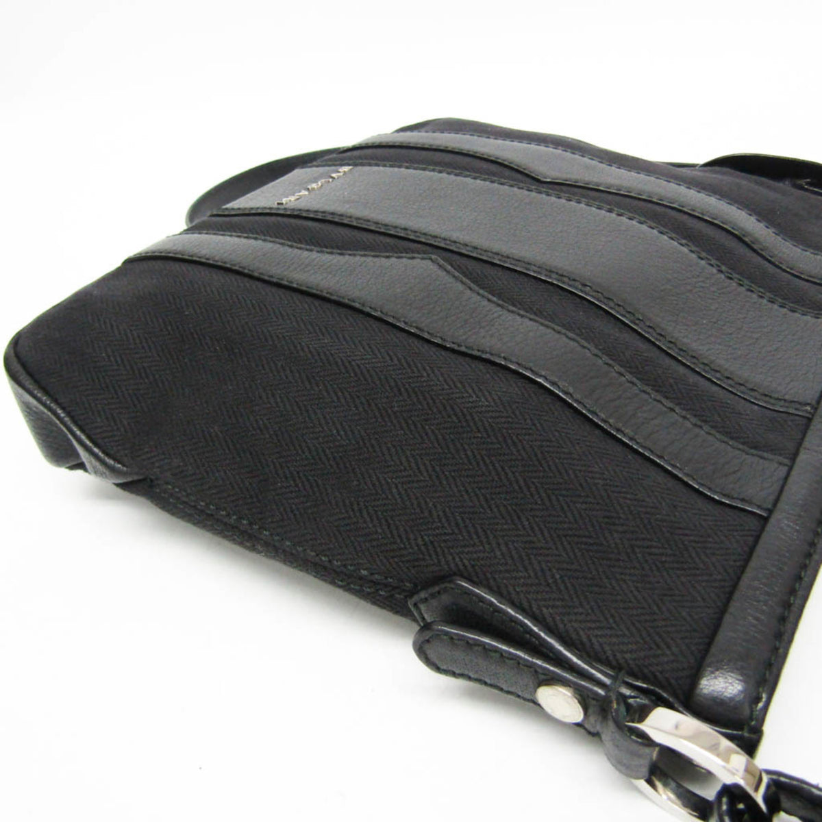 Bvlgari Open Hobo Leather Black Leather Shoulder Bag Bag (Pre-Owned)