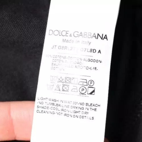 Dolce & Gabbana Black Cotton Crew Neck Short Sleeves Men's T-shirt (Pre-Owned)