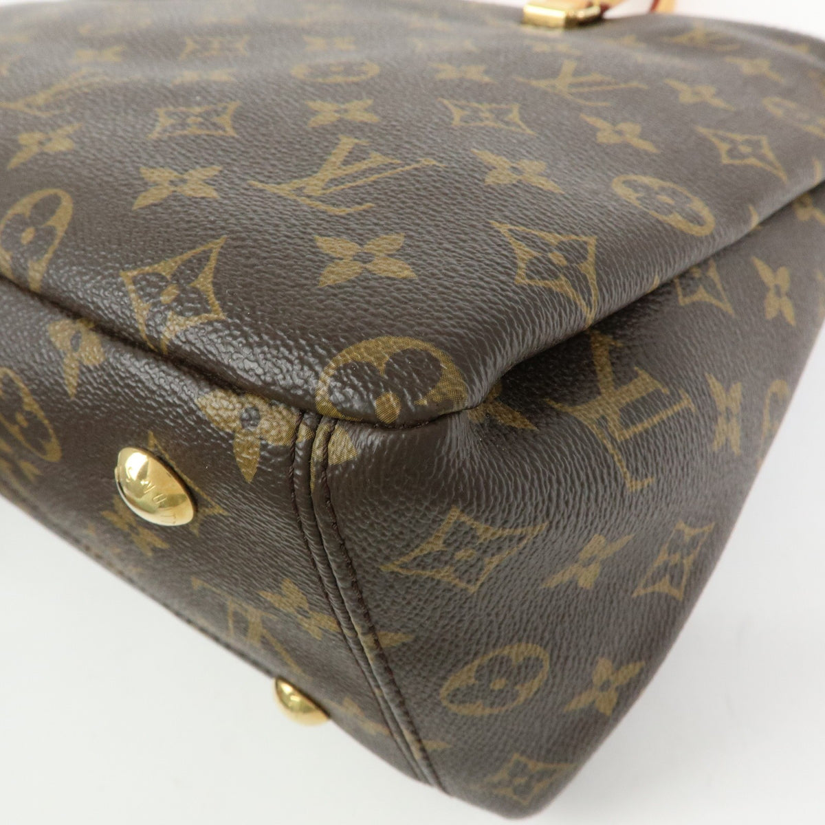 Louis Vuitton Pallas Monogram Canvas With Leather Brown Canvas Tote Bag Bag (Pre-Owned)