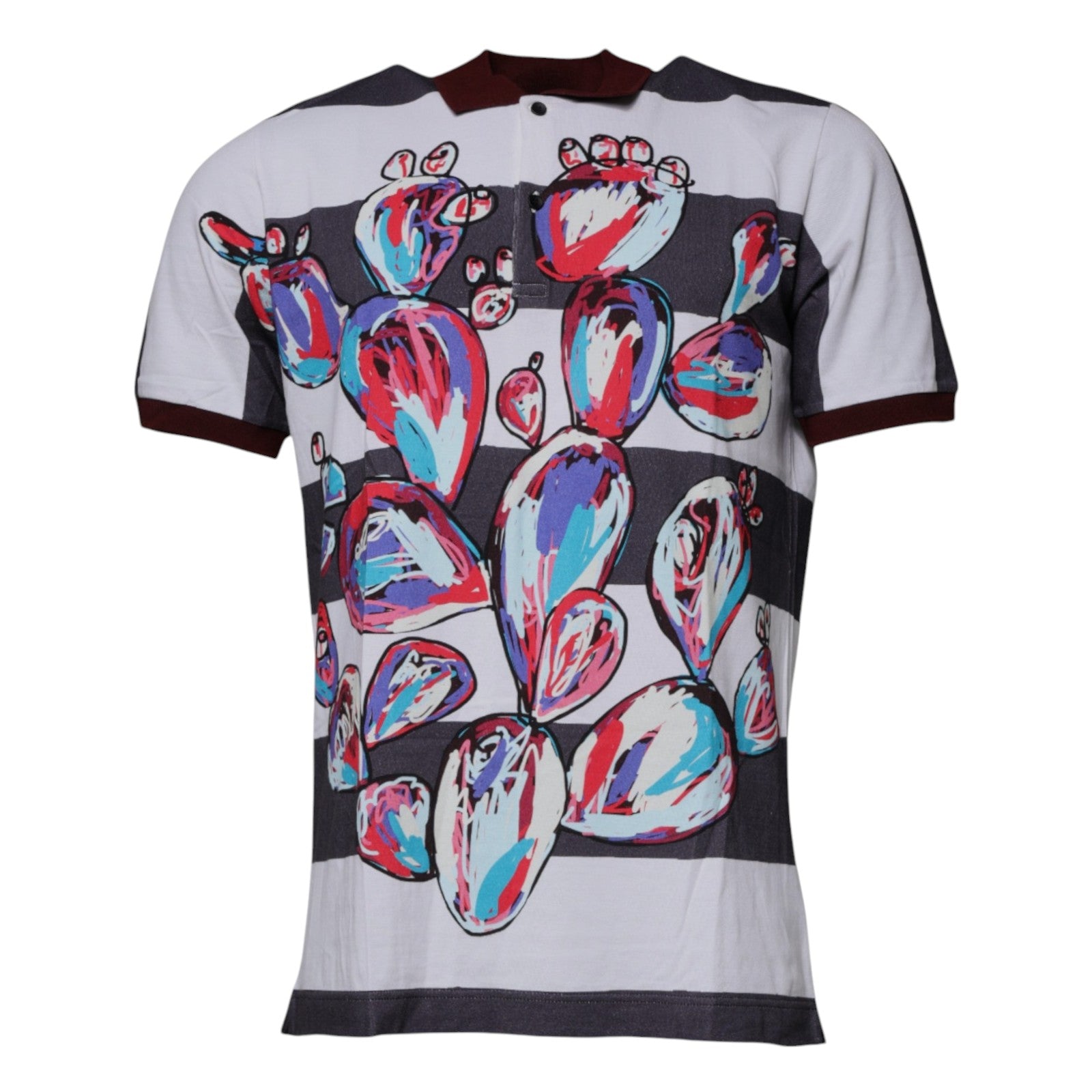 Dolce & Gabbana Multicolor Graphic Collared Polo Men's T-shirt