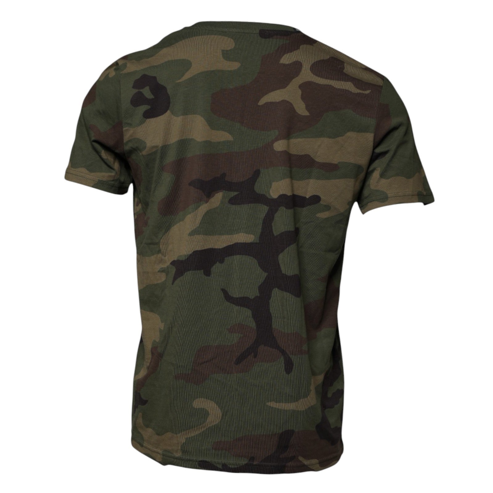 Dolce & Gabbana Multicolor Camouflage Cotton Crew Neck Men's T-shirt
